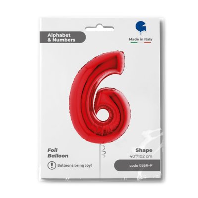 Number 6 Red (102cm,40") foil balloon - 086R-P-Packaged-1.jpg