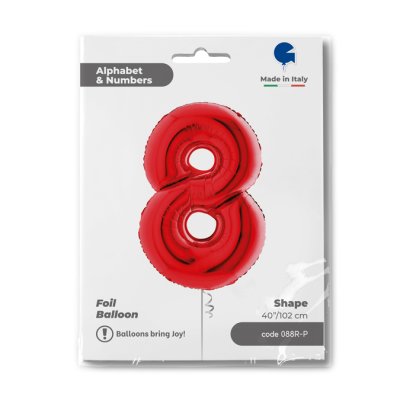 Number 8 Red (102cm,40") foil balloon - 088R-P-Packaged-1.jpg