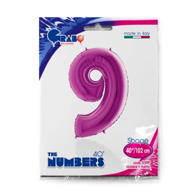 Number 9 Purple (102cm, 40") foil balloon - 059P-P-Packaged.jpg