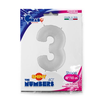 Number 3 White (120cm,40") foil balloon - 933WWh-P-Packaged.jpg