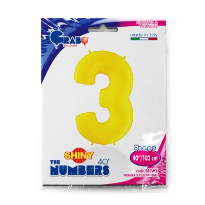 Number 3 Yellow (102cm,40") foil balloon - 943WY-P-Packaged.jpg