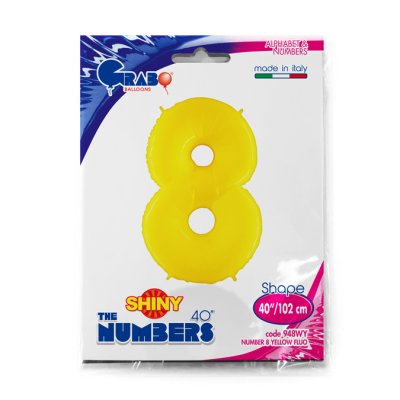 Number 8 Yellow (102cm,40") foil balloon - 948WY-P-Packaged.jpg