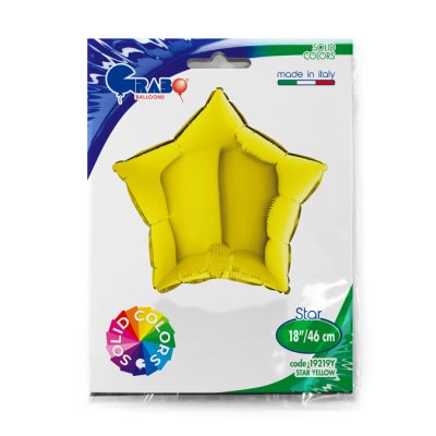 Star - yellow (46cm,18") foil balloon - 19219Y-P-Packaged.jpg