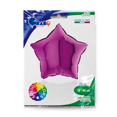 Star - purple (46cm,18") foil balloon - 19205P-P-Packaged.jpg