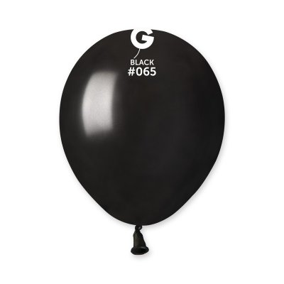 Balloons 13cm/5" #065 Metallic Black (100pcs) - black.jpg