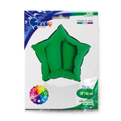Star - green (46cm,18") foil balloon - 19220Gr-P-Packaged.jpg