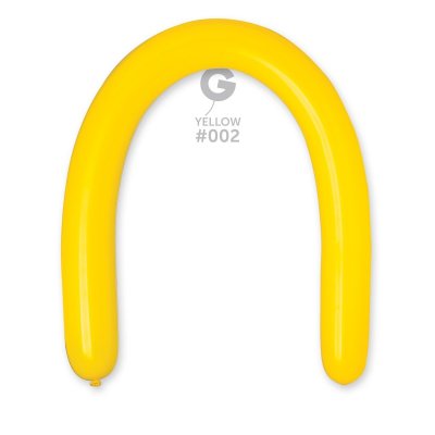 Modeling balloons thick (130cm:8cm) #002 Pastel Yellow (50pcs) - yellow.jpg