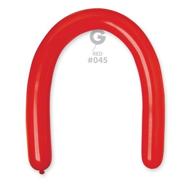 Modeling balloons thick (130cm:8cm) #045 Pastel red (50pcs) - red.jpg