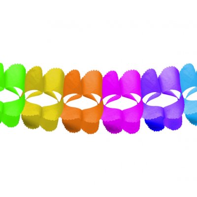 Garland paper colored flowers 360x16,5x15,5cm