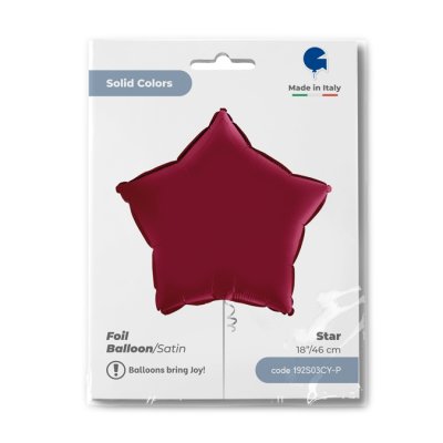 Star - satin cherry (46cm,18") foil balloon - 192S03CY-P-Packaged-1.jpg