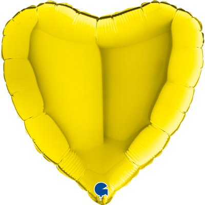 Heart - yellow (46cm,18") foil balloon