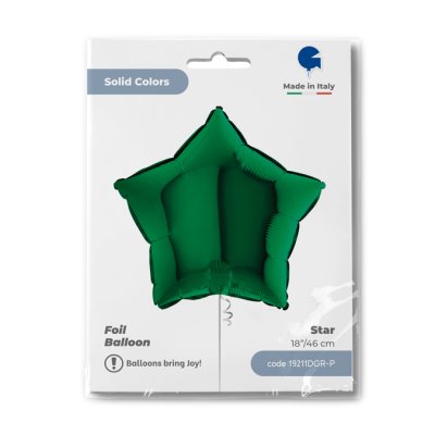 Star - dark green (46cm,18") foil balloon - 19211DGR-P-Packaged-1.jpg