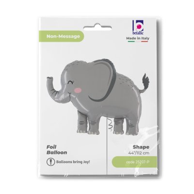 Elephant (84cm,33") foil balloon - 25207-P-Packaged.jpg
