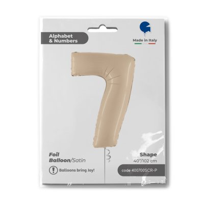 Number 7 Cream (102cm,40") foil balloon - 400700SCR-P-Packaged.jpg