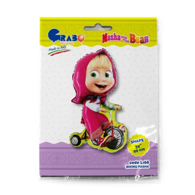 Masha on a bike (99cm,39") foil balloon - L168-P.jpg