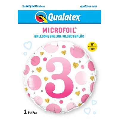 18" balloon - hearts number 3 - 23124 b.jpg