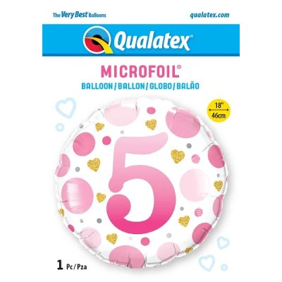 18" balloon - hearts number 5 - 23154 b.jpg