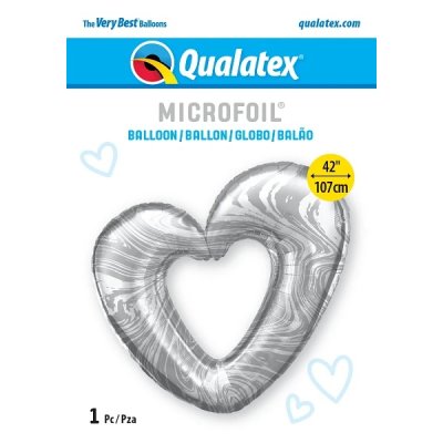 42" balloon - Silver marble heart - 23181a.jpg