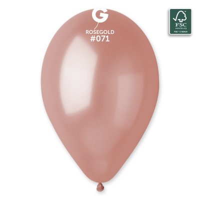 Balloons 30cm/12" #071 Metallic Rosegold (50pcs) - 100-fsc-certified-nrl-balloons-rose-gold.jpg