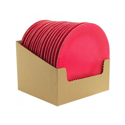 ECO paper plates - Pink 18cm, 6 pcs - 45625.png