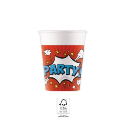Paper cups EKO - BOOM party 200ml/8pcs - 094167_1.jpg