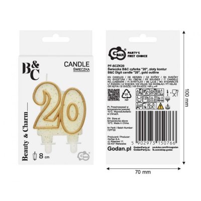 Cake candle number 20 gold - 95285.jpg