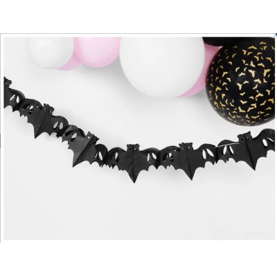Garland \ - 1Tissue garland Bats black 4m - Internet shop PartyDeco.jpg