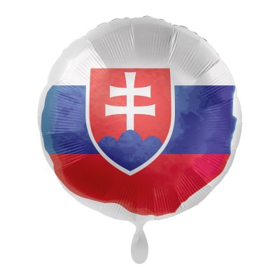Circle Slovakian flag SK 43cm - foil balloon