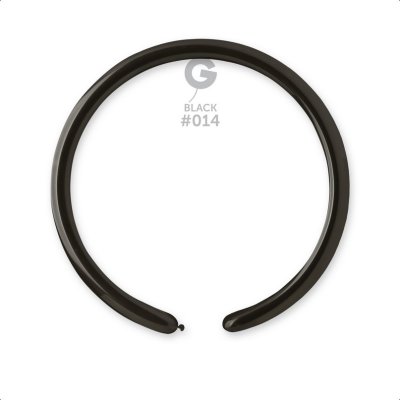 Modeling balloons slim (140cm:3cm) #014 Pastel Black (100pcs)