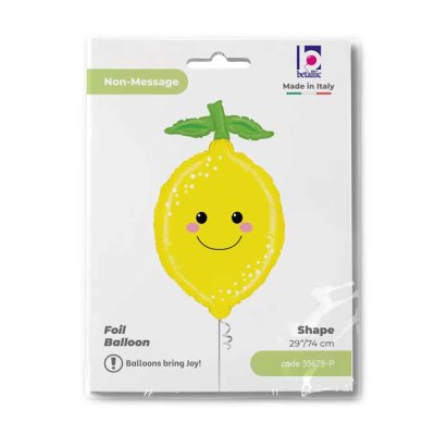 Smiley Lemon (74cm,29") foil balloon - 35629-P-Packaged.jpg