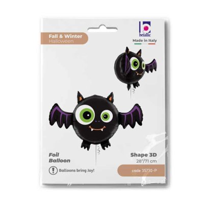 Bat 3D (71cm,28") foil balloon - 35730-P-Packaged.jpg