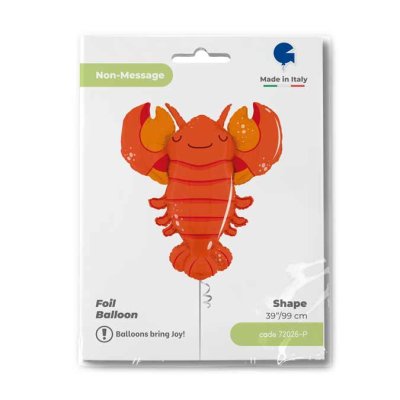 Lobster (99cm,39") foil balloon - 72026-P-Packaged.jpg
