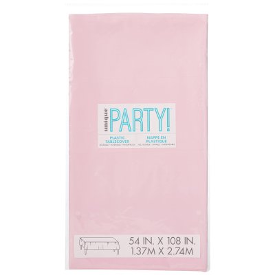 Light pink plastic tablecloth 1.37x2.74m - 50392 c.jpg