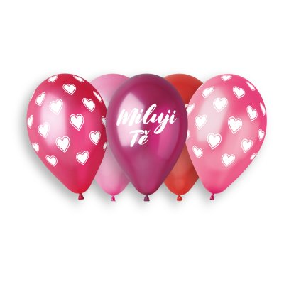 Balloons GS120 I love you, hearts - 5 pcs