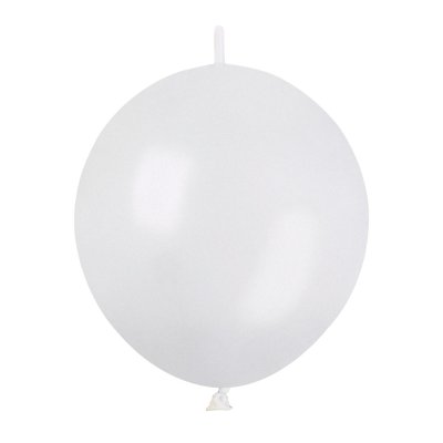 Connecting balloons 33cm/13" #029 Metallic White (50pcs)