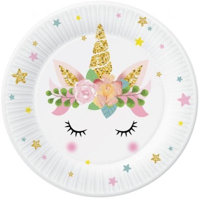 Paper plates EKO "Unicorn" 18cm, 6 pcs