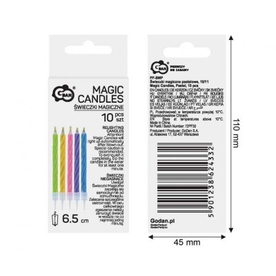 Non-blowable candle pastel mix 10 pcs - 95163.jpg